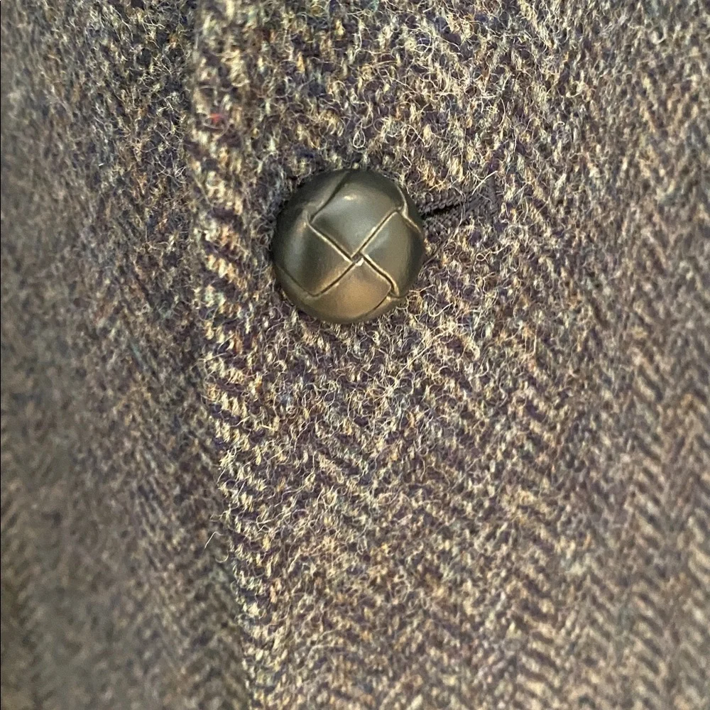 Jos. A. Bank 100% wool herringbone navy gray tweed blaze Sz 42R